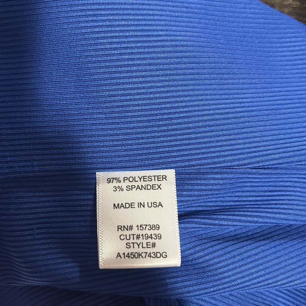 Originality Blue Ribbed Tank Top - Picture 4 of 4